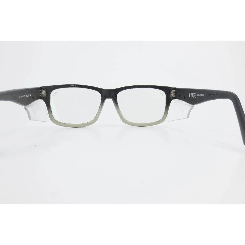 DVX by Wiley X Edge Safety Glasses Matte Black Grey Gradient Frame 55-13 Z87+